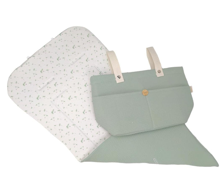 Colchoneta Reversible para silla + Bolso a juego Arpi Verde