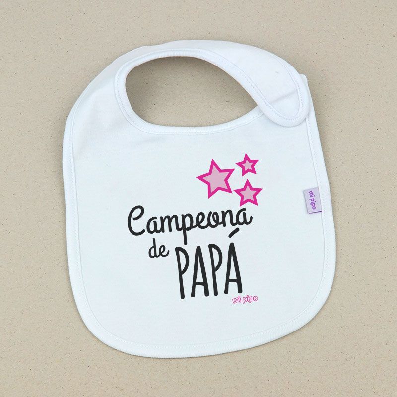 Babero Divertido Campeona de Papá