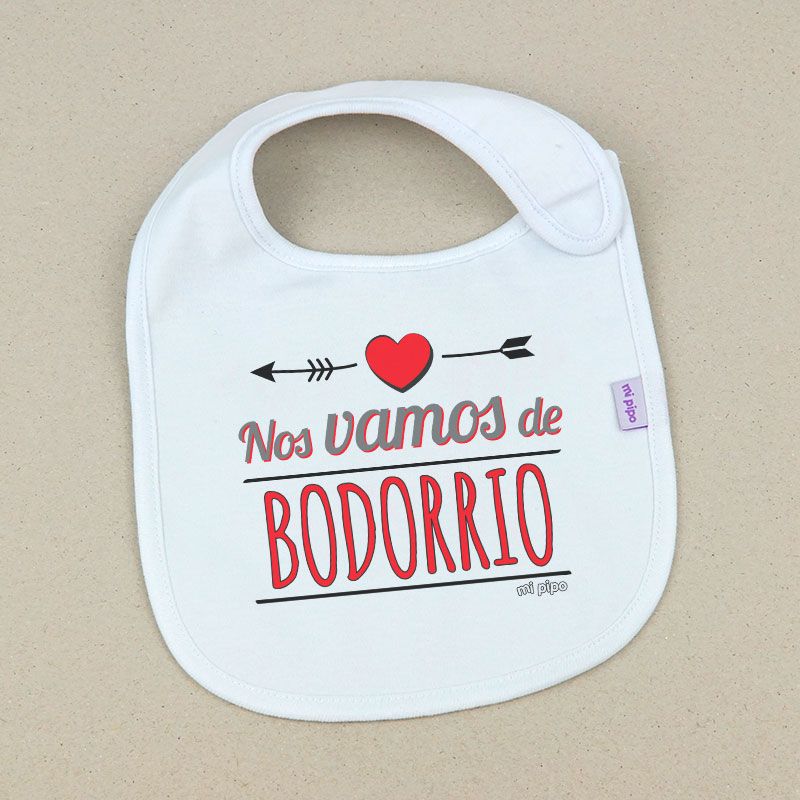Babero Divertido Nos vamos de Bodorrio