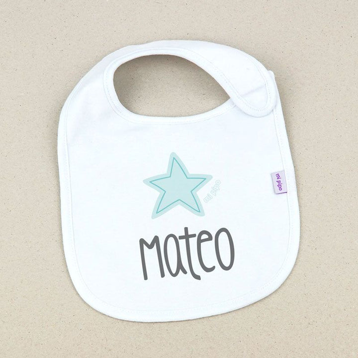 Babero Personalizado Estrella Menta