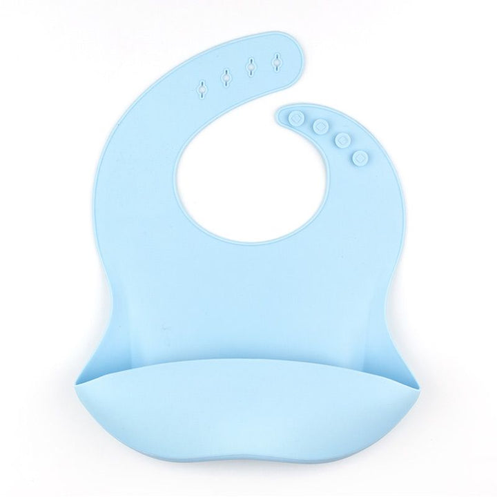 Babero SILICONA Personalizado Nombre + Corazón, color a elegir - Mikeko