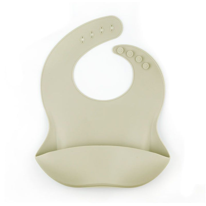 Babero SILICONA Personalizado Nombre + Corazón, color a elegir - Mikeko