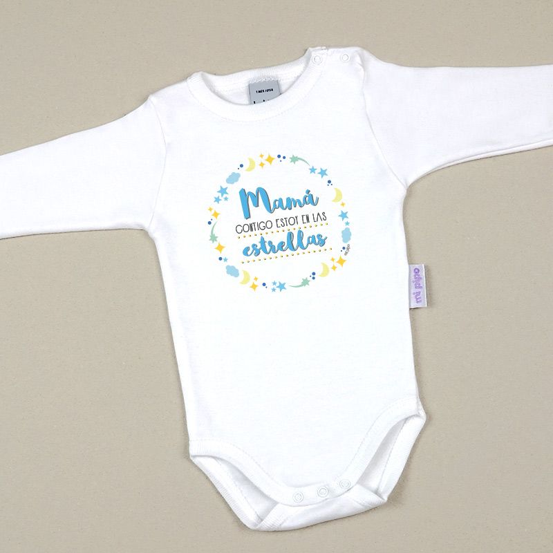 Babidu Body Divertido Mamá contigo estoy en las Estrellas - Mikeko