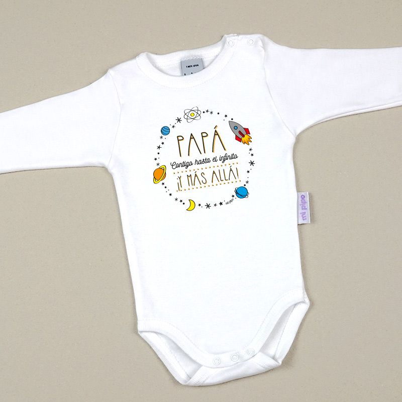 Babidu Body Divertido Papá contigo hasta el Infinito ¡y más allá! Planetas - Mikeko