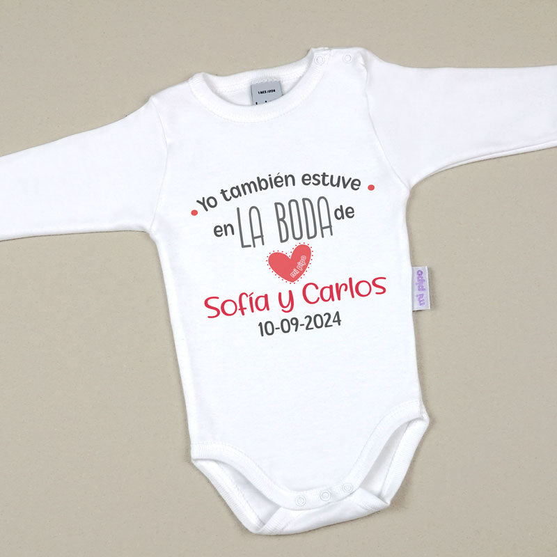 Babidu Body Personalizado Yo también estuve en la boda de....(texto libre)