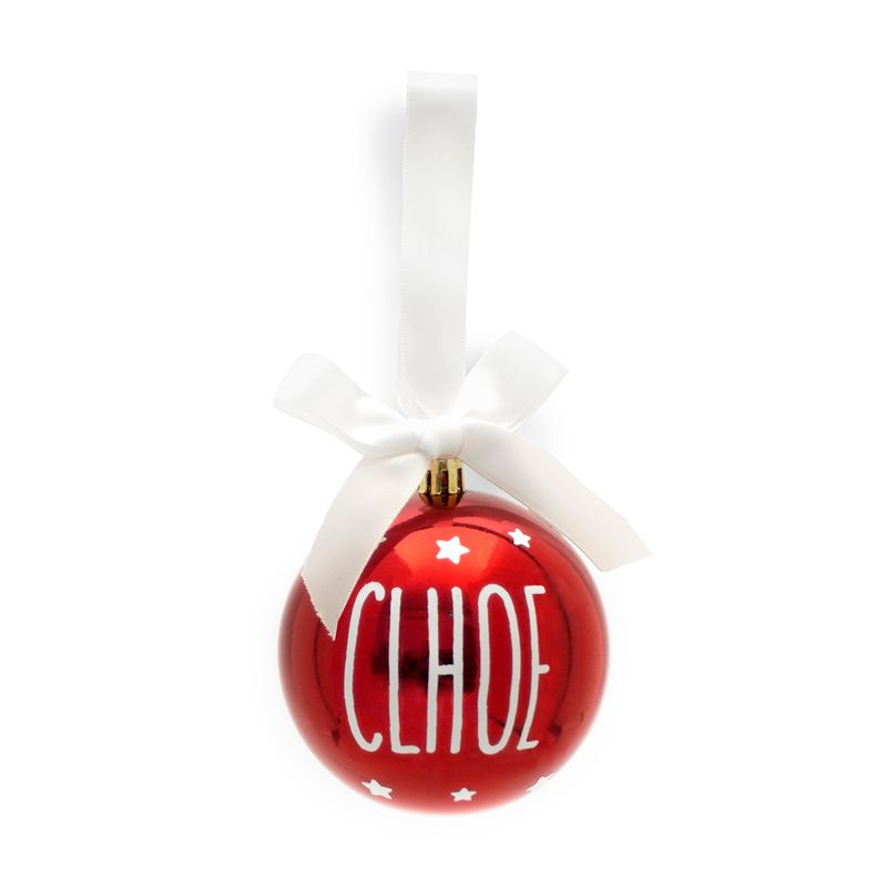 Bola con Lazo Navidad Rojo personalizada