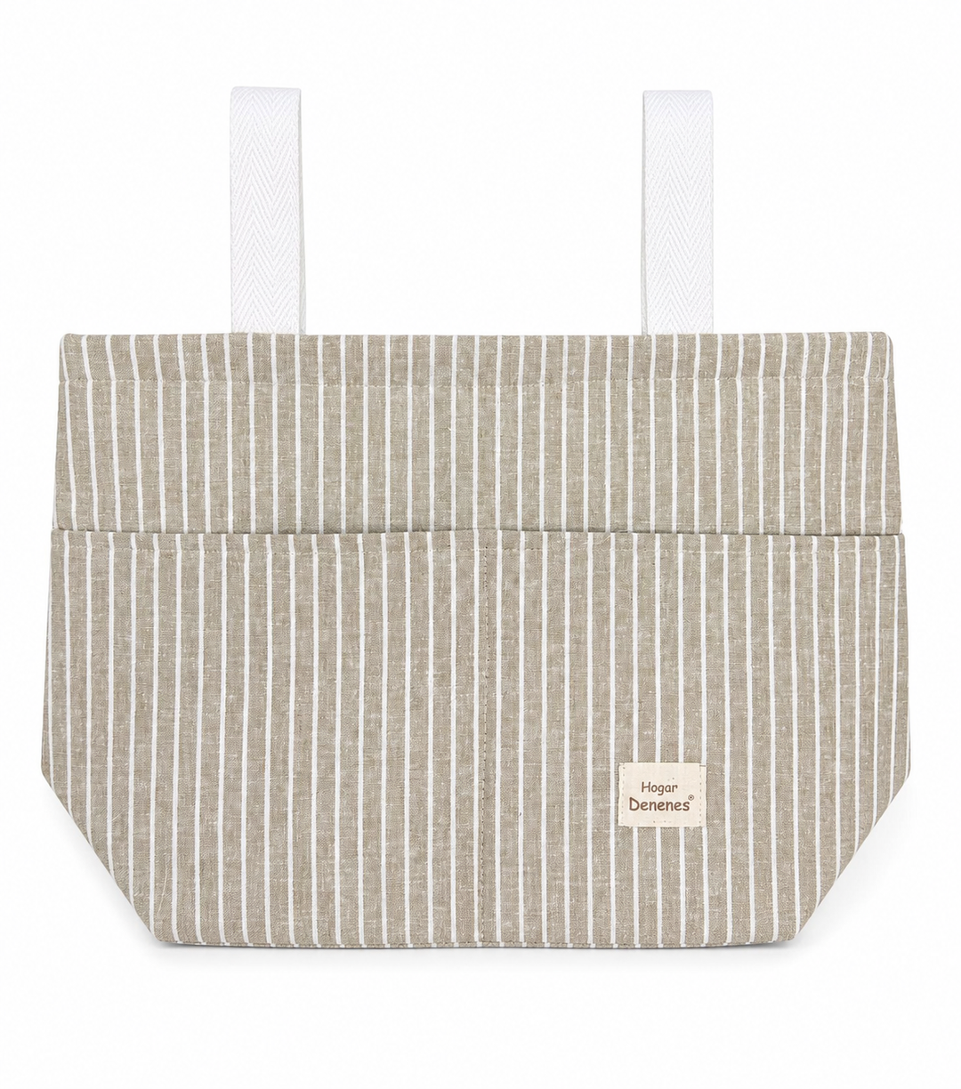 Bolso Organizador para Carrito de Bebé Beige con Rayas Blancas | Universal