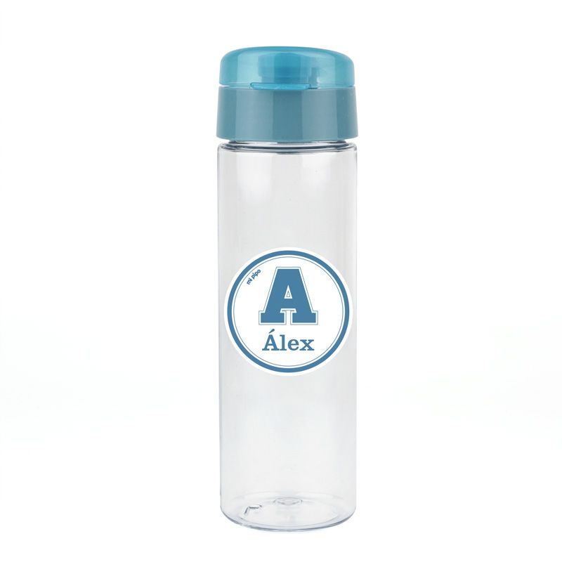 Botella School Azul 600ml personalizada - Mikeko