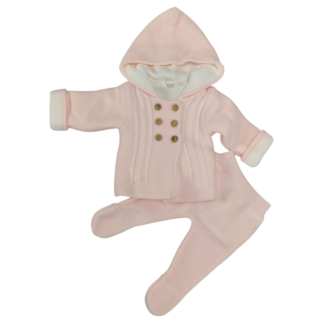 Conjunto lana doble Rosa