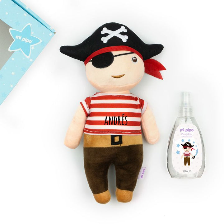 Cajita Muñeco Pirata + Colonia personalizada - Mikeko