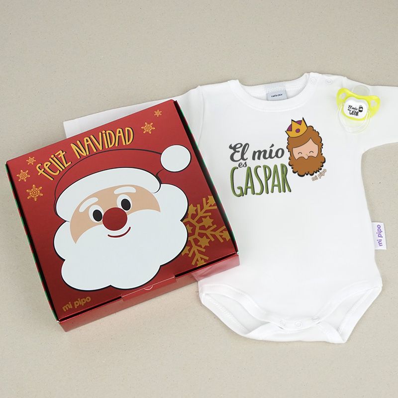 Cajita Navidad Body + Chupete El mío Gaspar - Mikeko