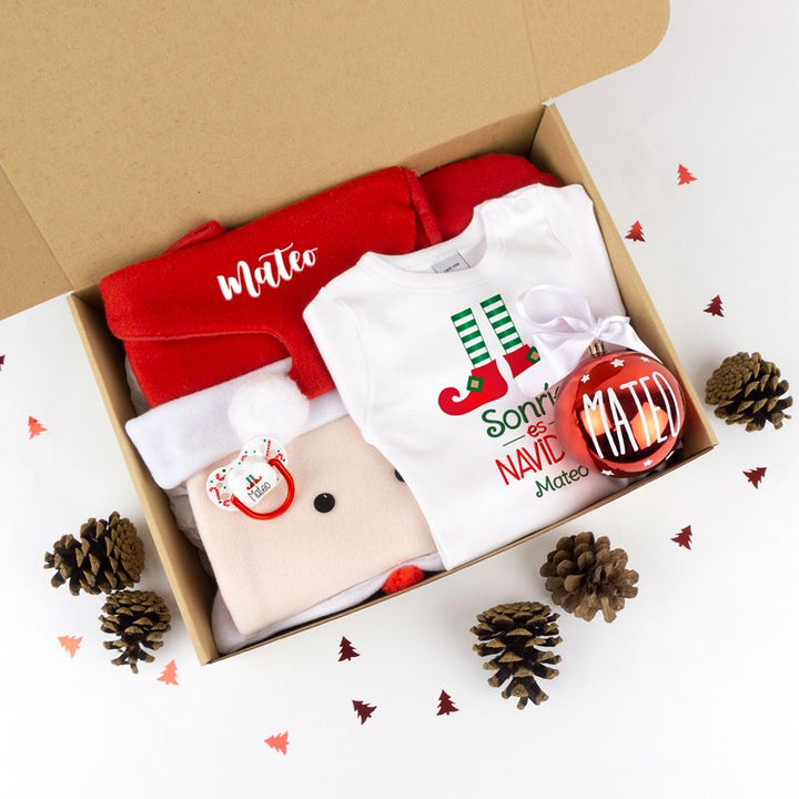 Cajita Navidad Bebé Papá Noel
