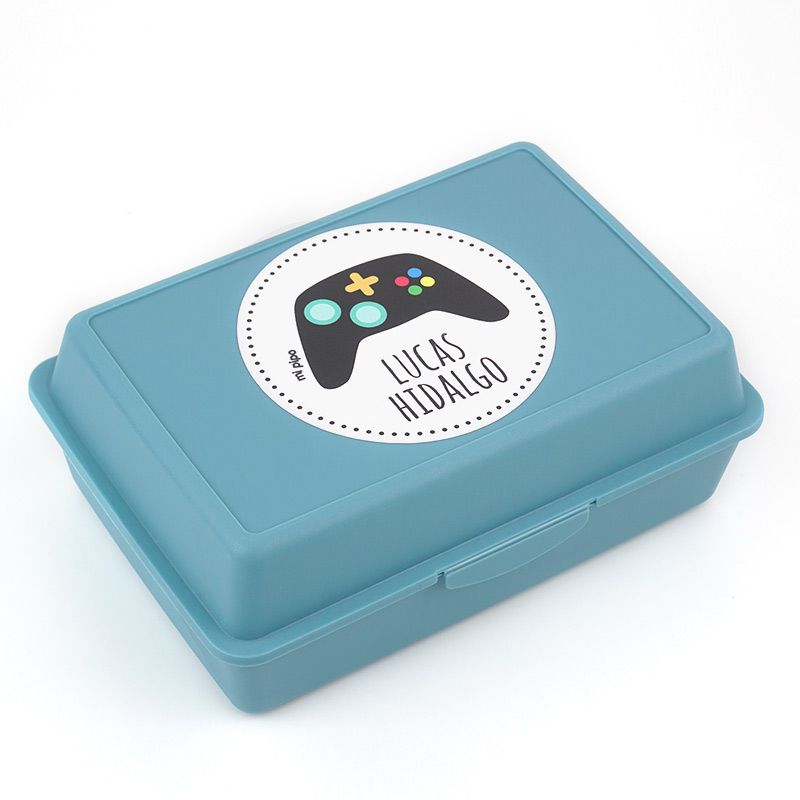 Cajita Porta Alimentos Consola Azul personalizada - Mikeko
