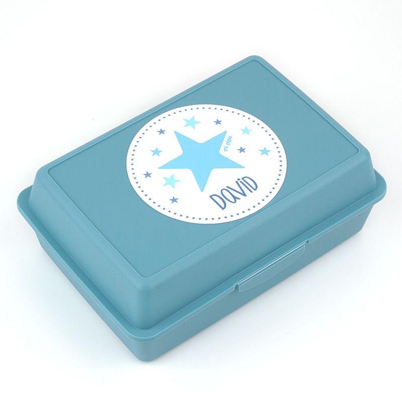 Cajita Porta Alimentos Estrella Azul personalizada - Mikeko