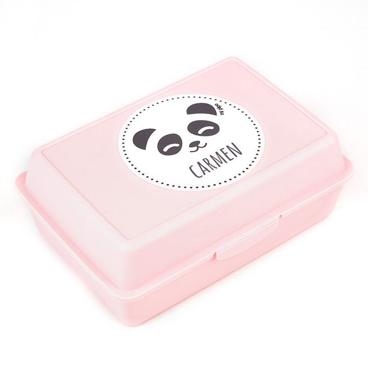 Cajita Porta Alimentos Panda Rosa personalizada - Mikeko