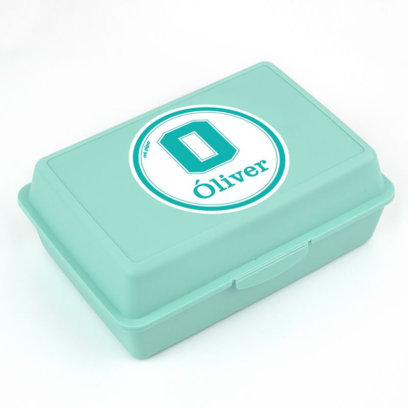 Cajita Porta Alimentos School Menta personalizada - Mikeko