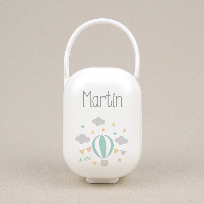 Cajita Portachupetes Globo Personalizada