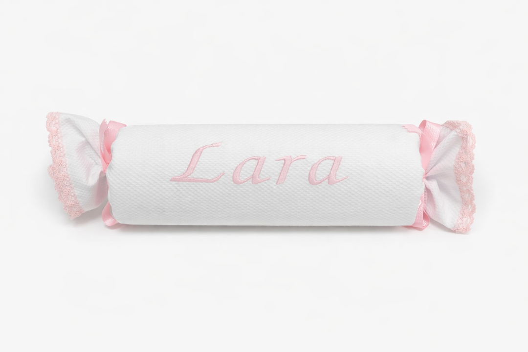 Cojín Antivuelco puntilla Rosa