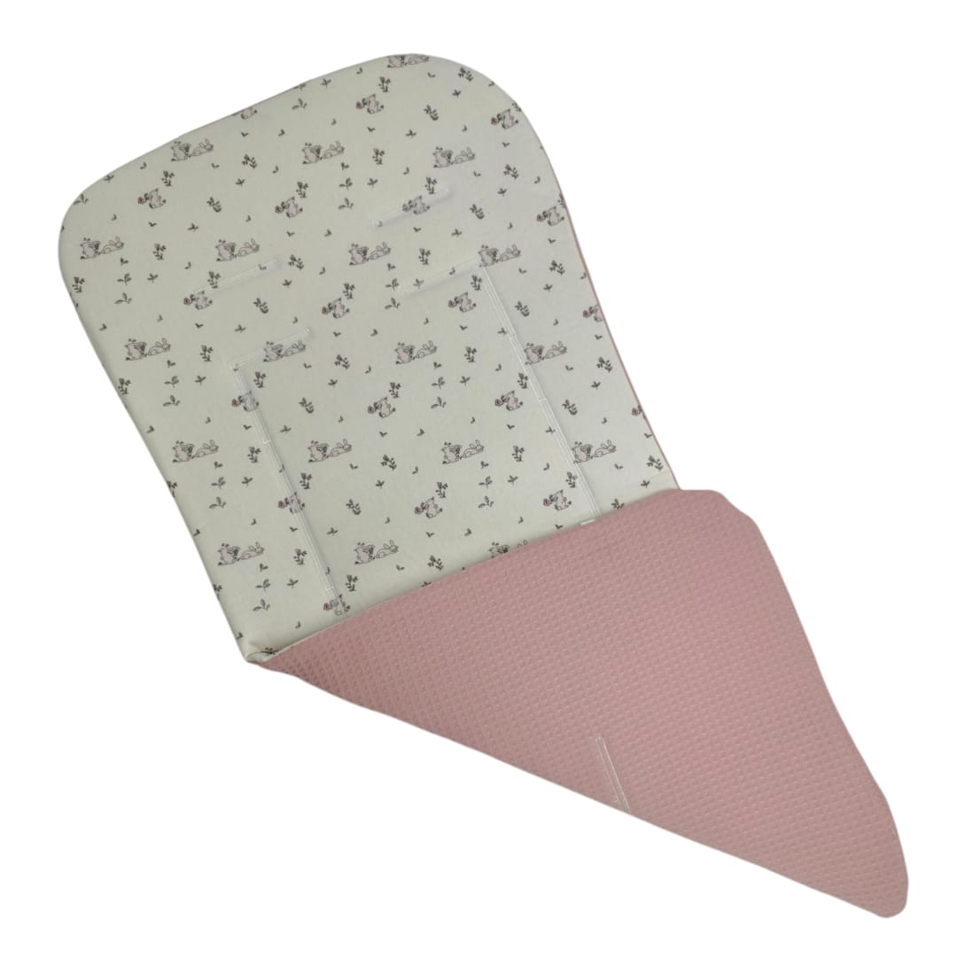 Colchoneta reversible Conejito Rosa