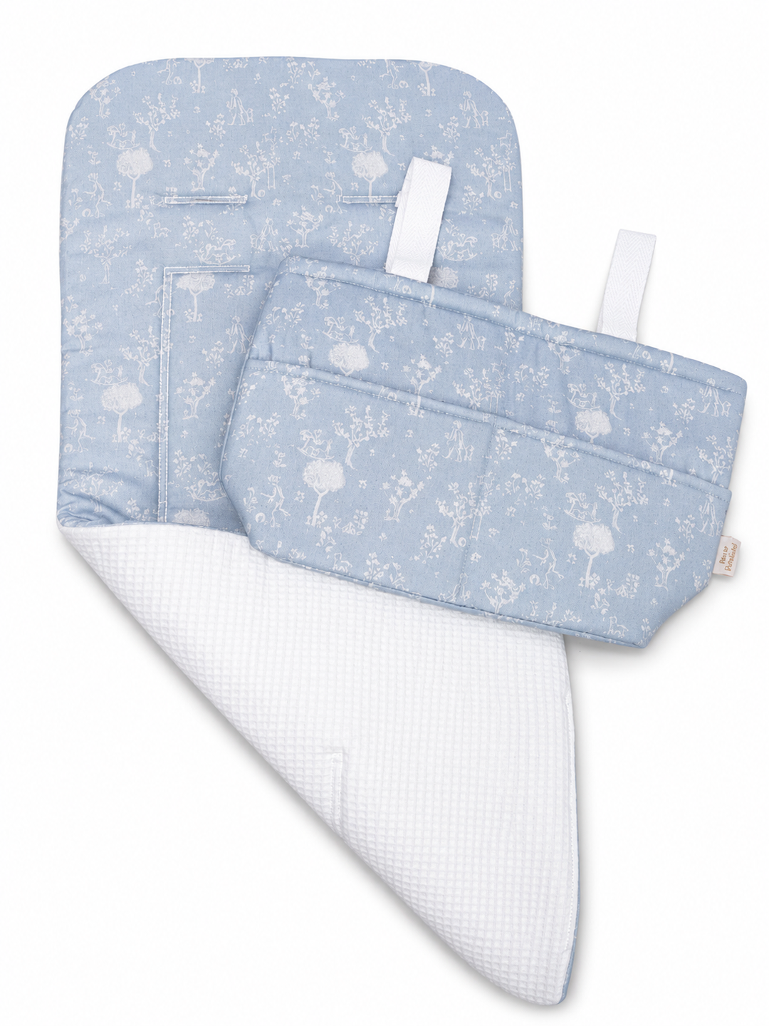 Colchoneta Universal con Bolso Organizador Personalizable Primavera Azul