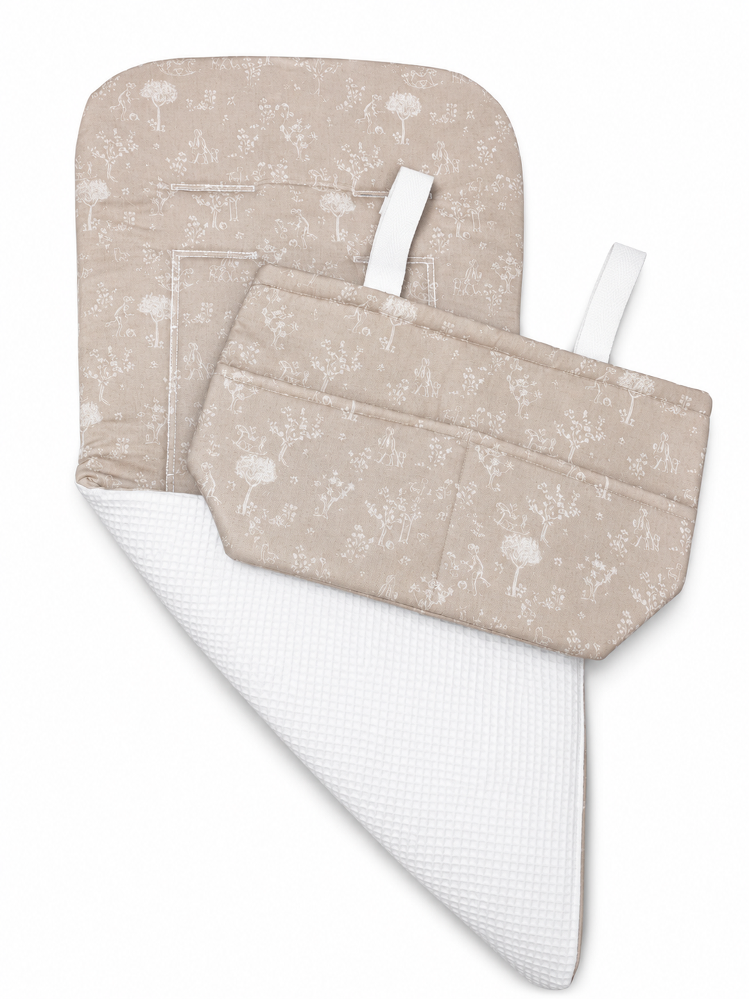 Colchoneta Universal con Bolso Organizador Personalizable Primavera Beig
