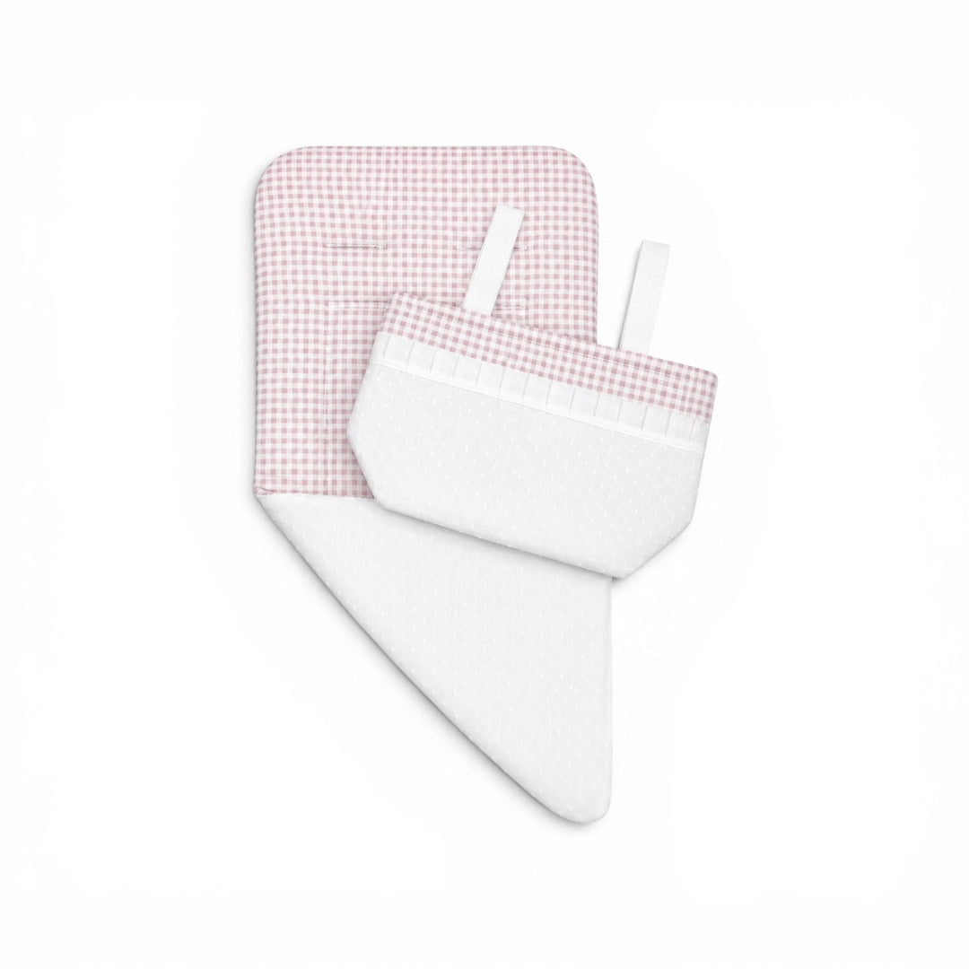 Colchoneta Universal con Bolso Personalizable Vichy Rosa