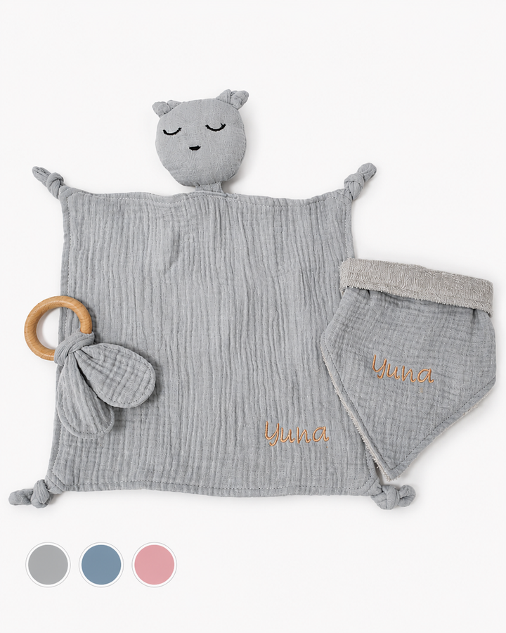 Doudou Personalizado con Mordedor y Babero