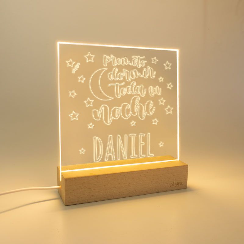 Lamparita Prometo dormir toda la noche personalizada - Mikeko