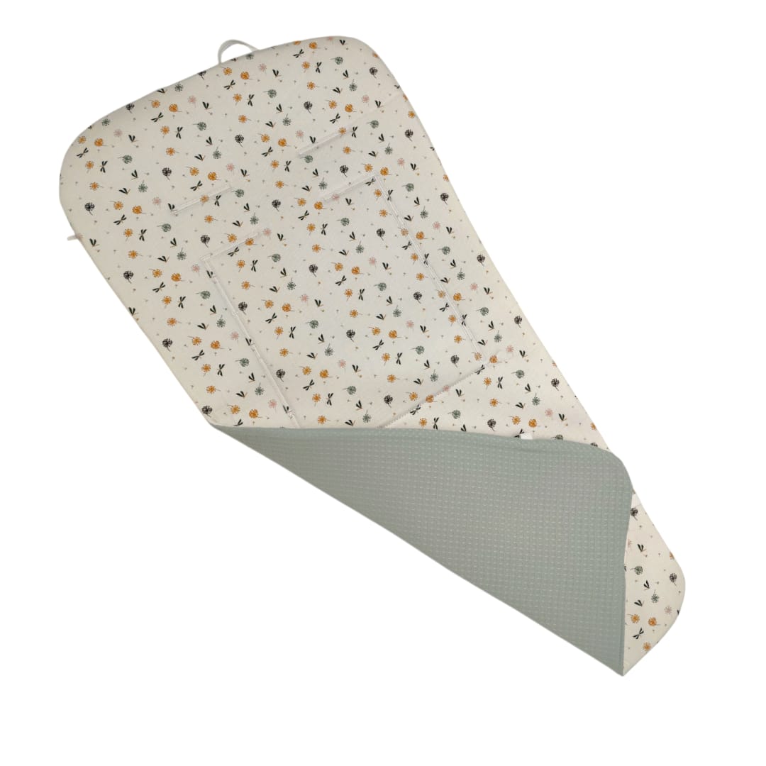 Colchoneta Libelulas Reversible Verde