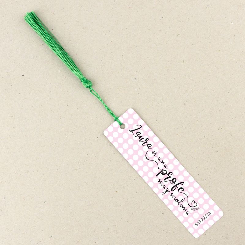 Marcapáginas Personalizado (Nombre) es una profe muy molona - Mikeko