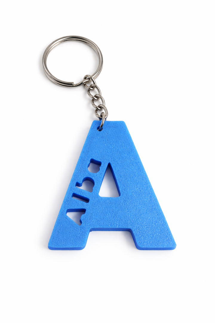 Llavero personalizado con inicial, nombre y color a elegir