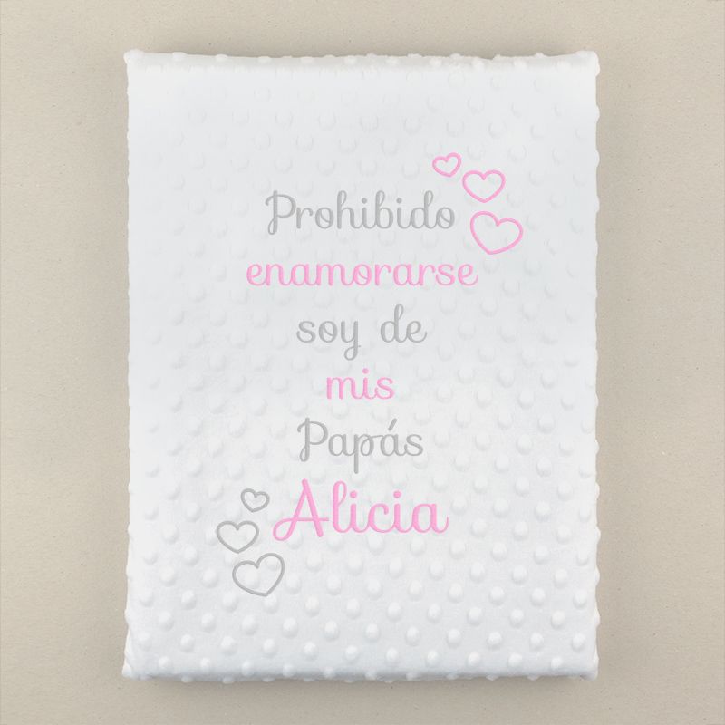 Manta Cuento Blanca con tu propia frase