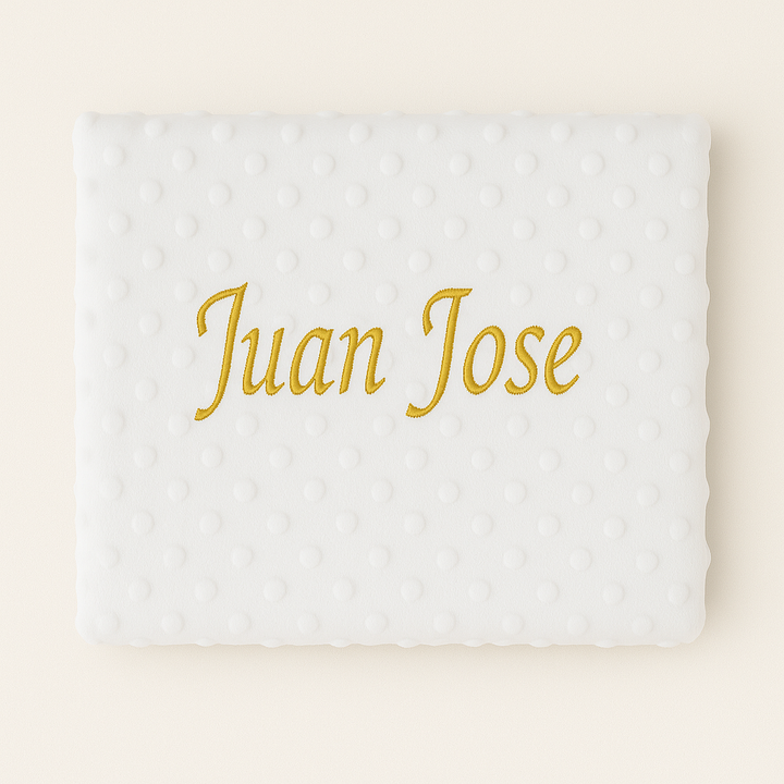 Manta Personalizada Topito Simple Blanco