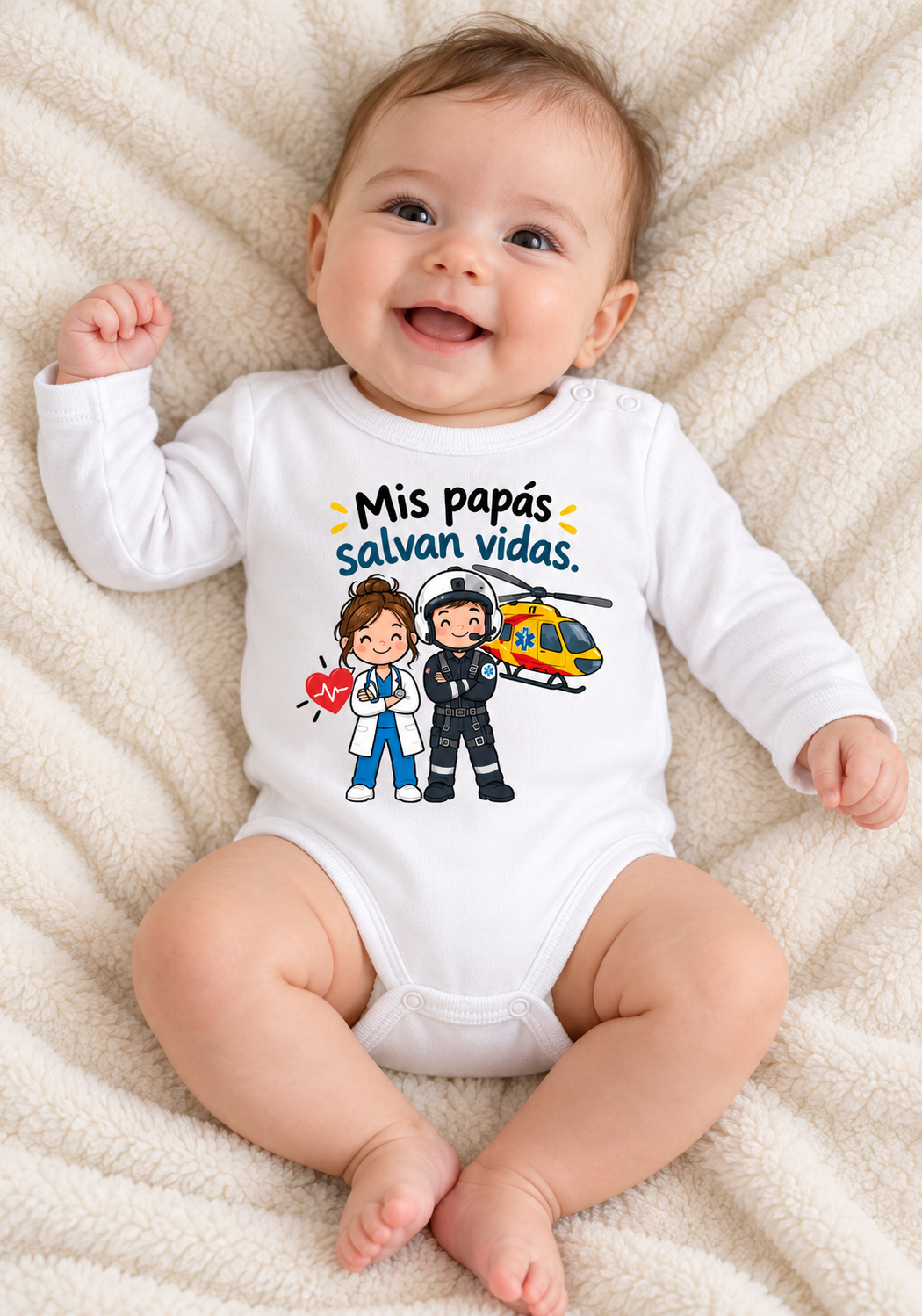 Body bebé «Mis papás salvan vidas»