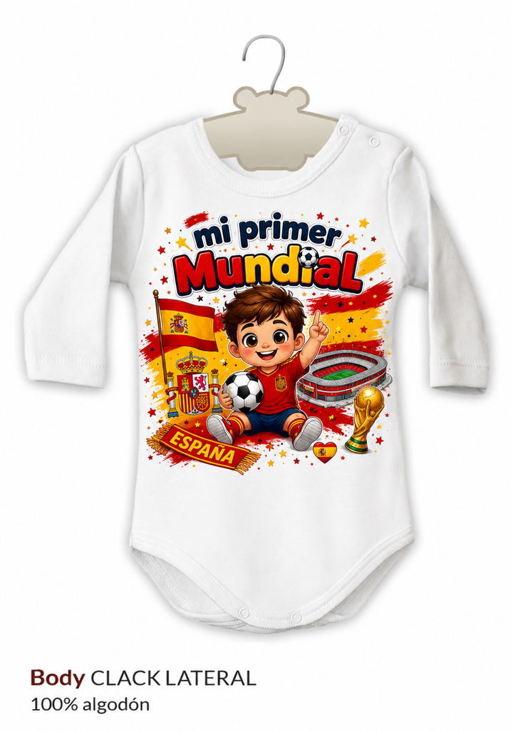 Body Bebé Niño "Mi Primer Mundial España"