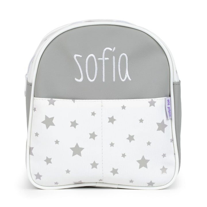 Mochila Estrellas Gris Personalizada