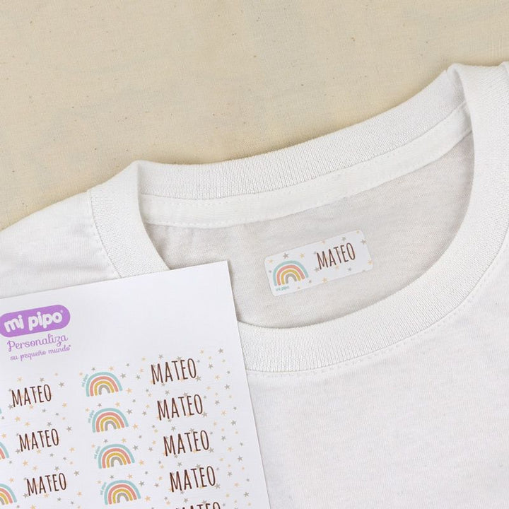 Pack 52 etiquetas termoadhesivas personalizadas para prendas Unicornio