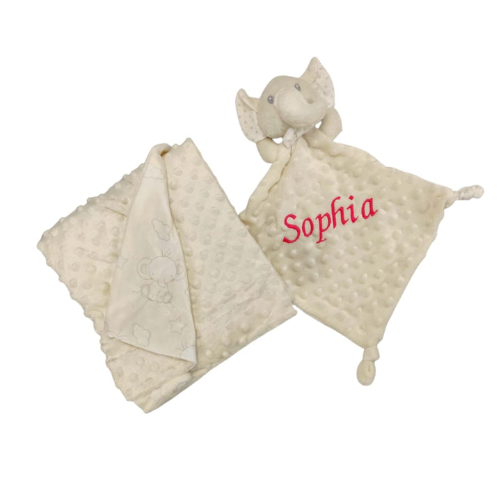 Pack Manta + doudou Personalizado Elefante