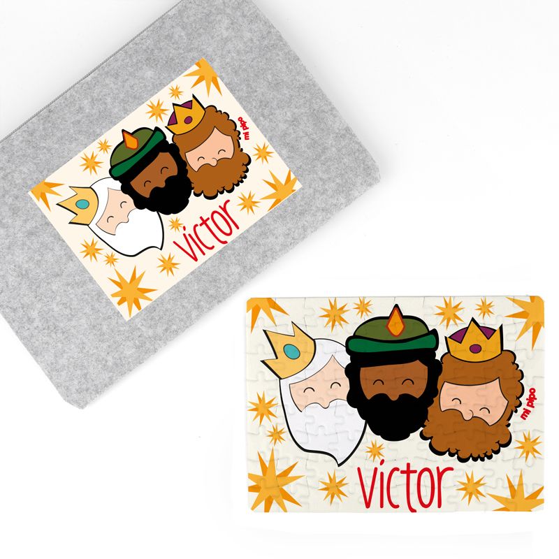 Puzzle + Estuche Reyes Magos personalizado - Mikeko