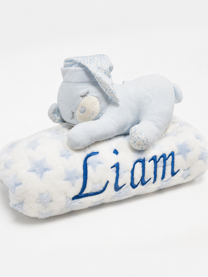 Peluche Osito dormilón + manta personalizada