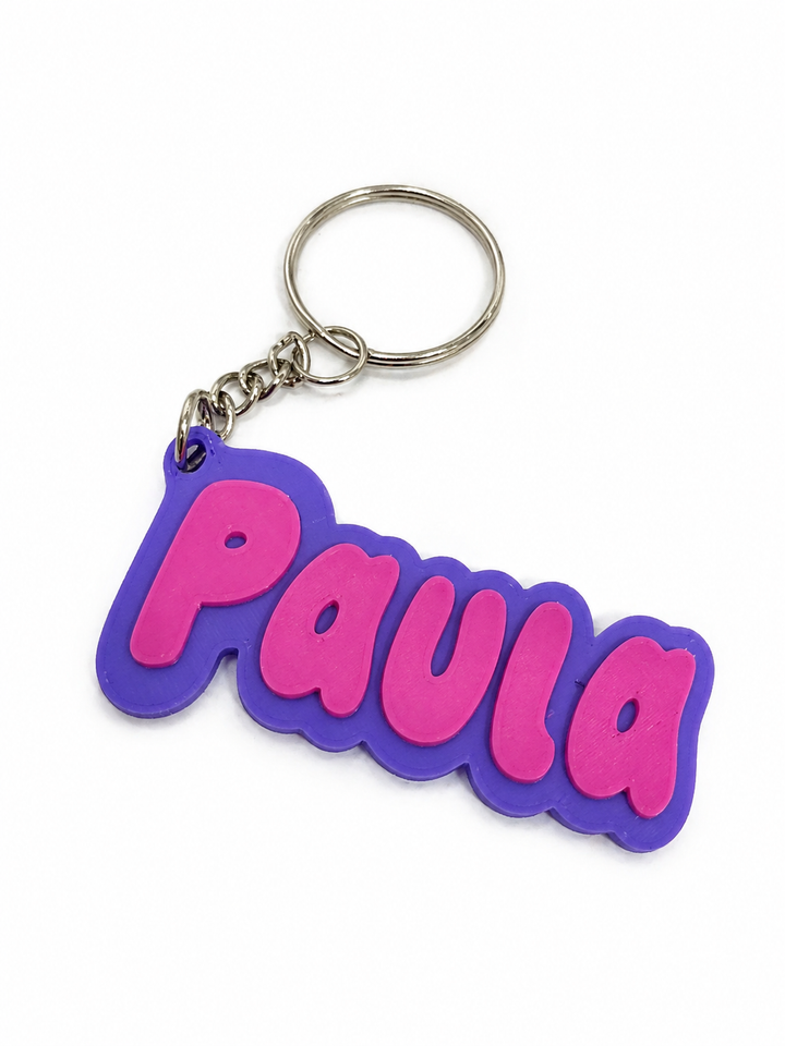 Llavero personalizado con nombre en 3D