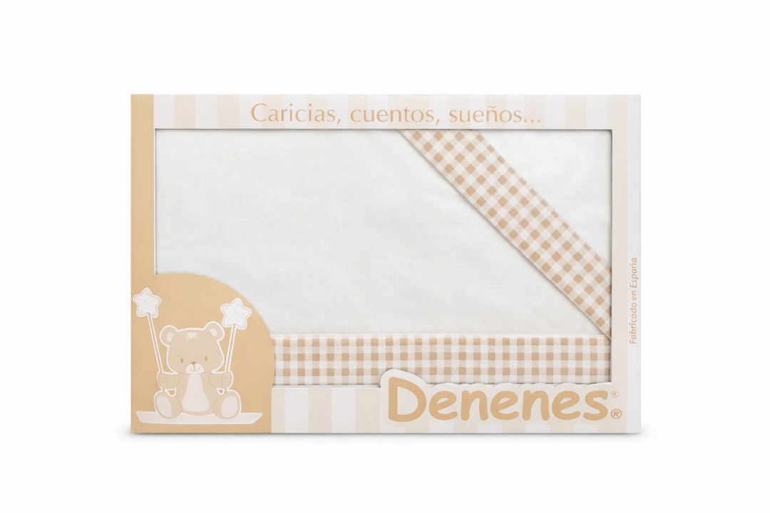 Sábanas Denenes Vichy beig cuna