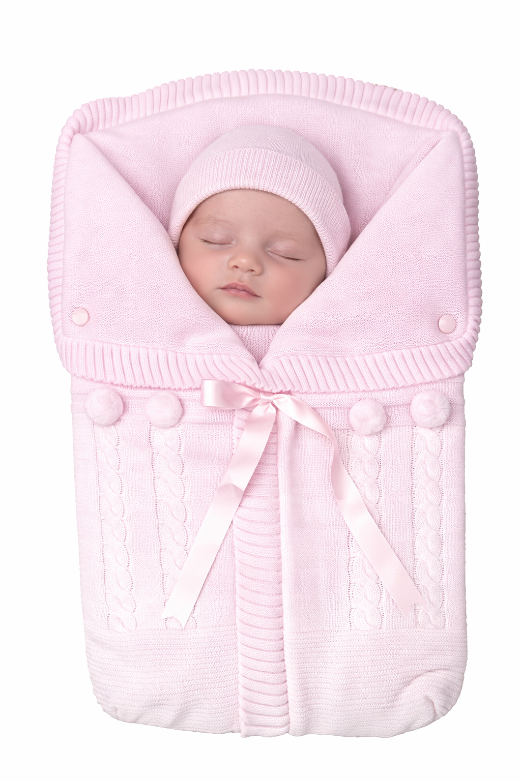 Saco Punto Ponpón Rosa