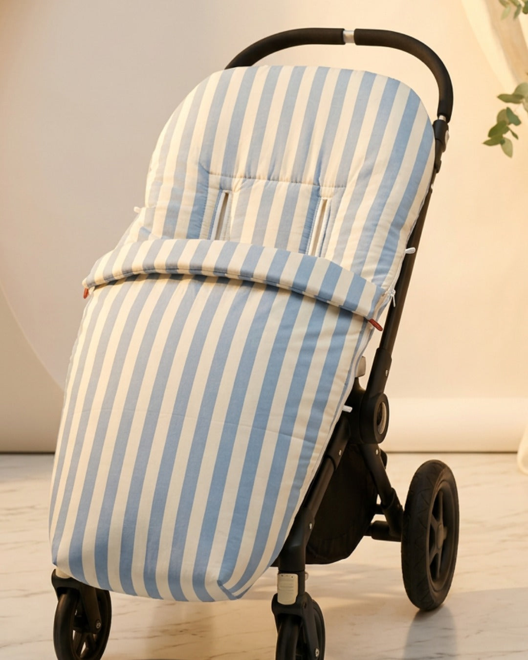 Saco Universal para Silla de Paseo – Azul Celeste con Rayas