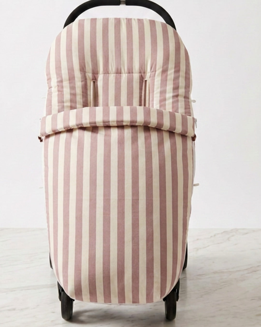 Saco Universal para Silla de Paseo – Rosa Empolvado con Rayas
