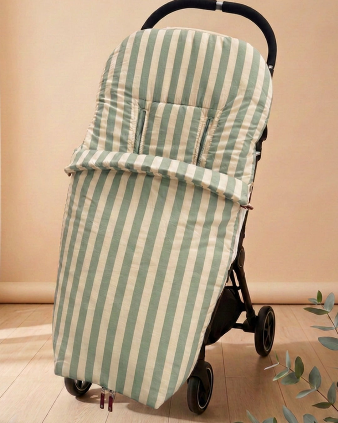 Saco Universal para Silla de Paseo – Verde Agua con Rayas