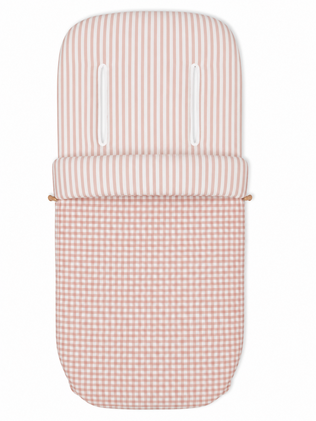 Saco para Silla de Paseo Vichy y Rayas rosa