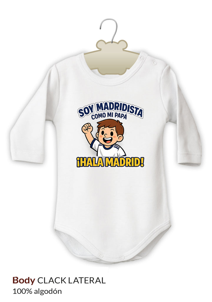 Body Divertido Soy Madridista como mi Papá