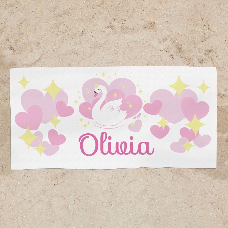 Toalla de baño Premium Cisne Personalizada - Mikeko