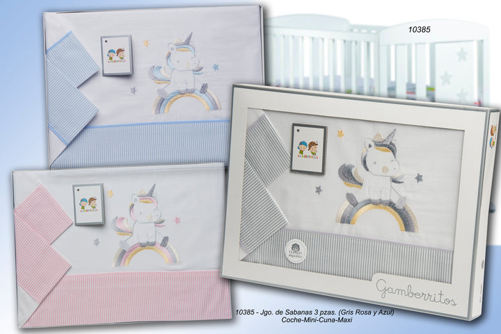 Sábana Verano Cuna Unicornio - Mikeko